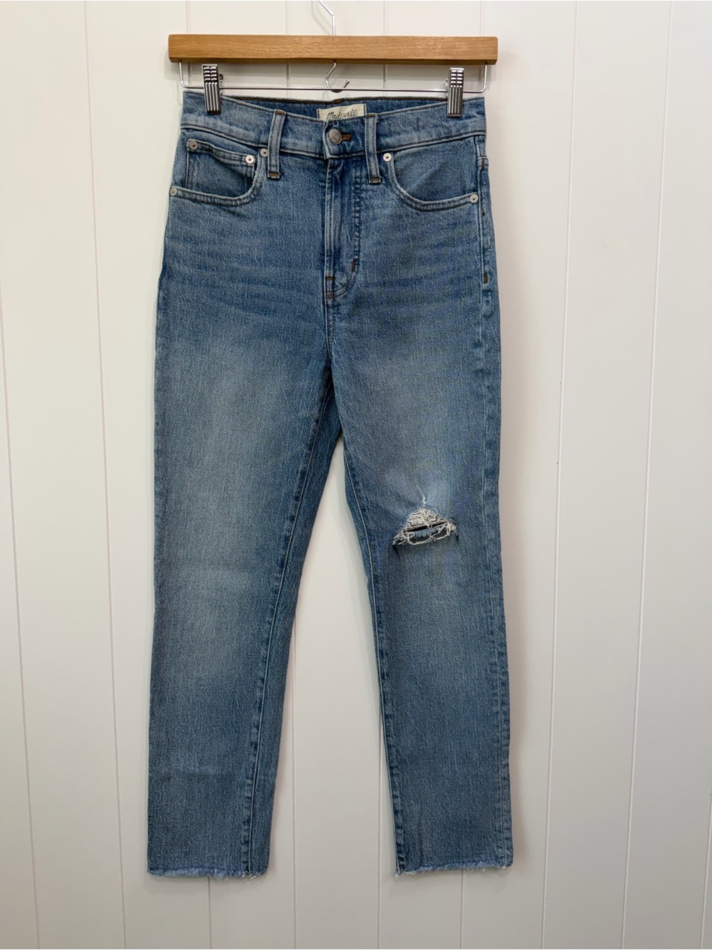Madewell The Perfect Vintage Jean Light Blue High Rise Denim Jeans Size 25